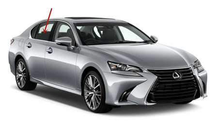 Passenger Right Side Rear Door Window Door Glass Compatible with Lexus GS200t / GS300 / GS350 / GS450h / GS F Sport 2013-2020 Models