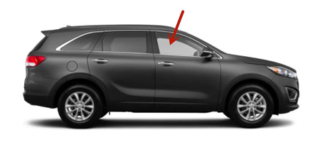 Tempered Passenger Right Side Front Door Window Door Glass Compatible with Kia Sorento 2016-2020 Models