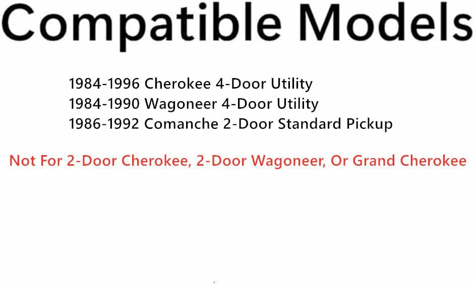 Passenger Right Side Front Door Window Door Glass Compatible with Jeep Cherokee/Wagoneer 1984-1996 4 Door Models / Comanche Pickup 1986-1992 2 Door Models