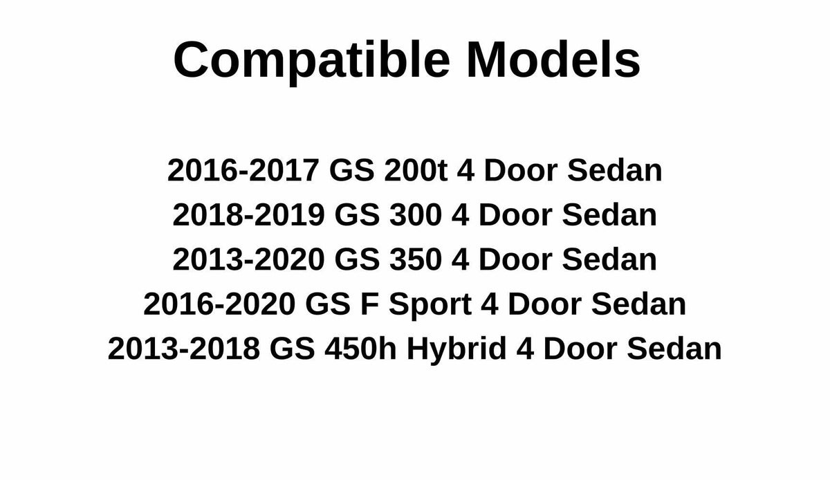 Driver Left Side Front Door Window Door Glass Compatible with Lexus GS200t / GS300 / GS350 / GS450h / GS F Sport 2013-2020 Models
