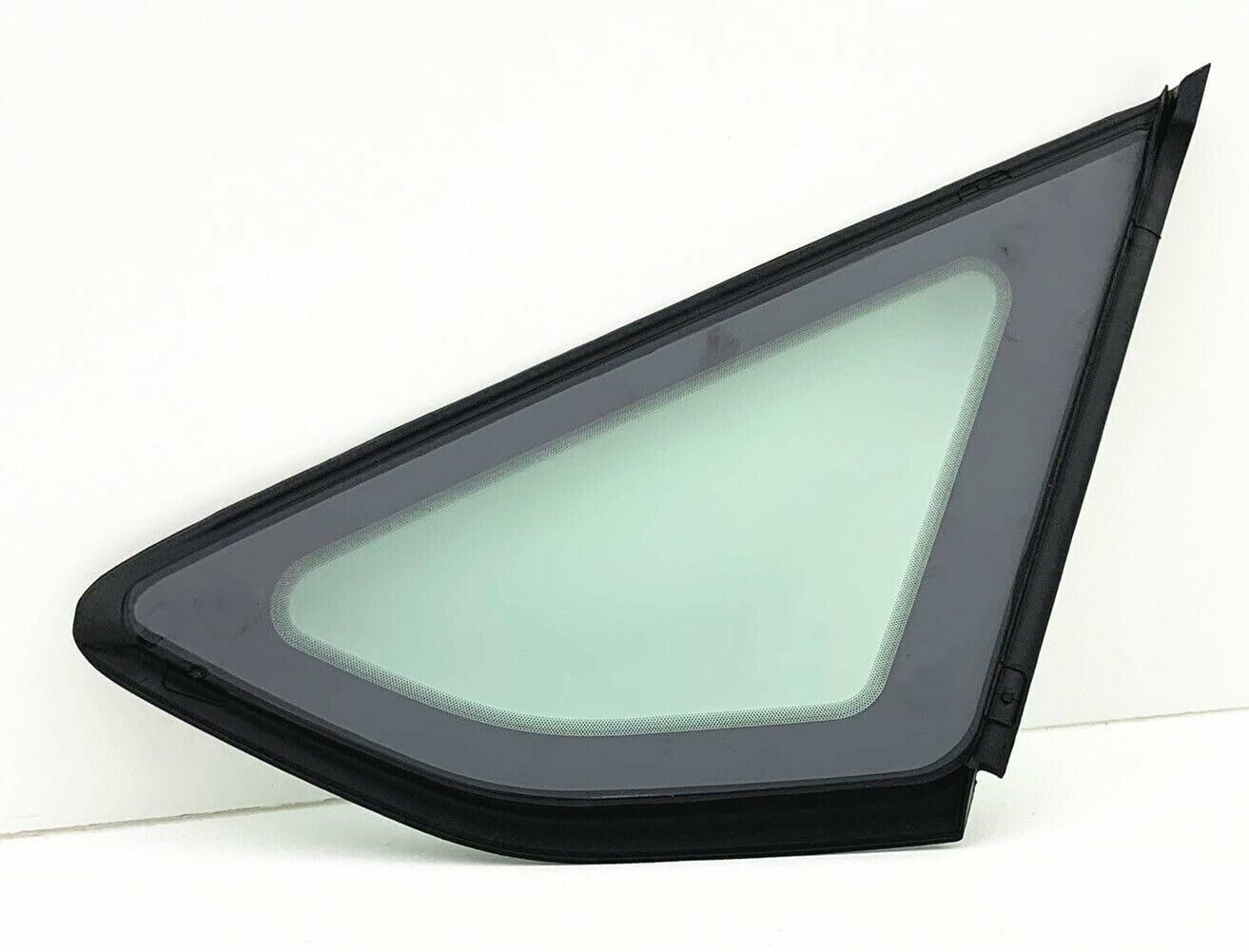 Black Moulding Style Driver Left Side Quarter Window Quarter Glass Compatible with Ford Focus/Focus Rally Sport 4-Door Hatchback 2012-2018 Models