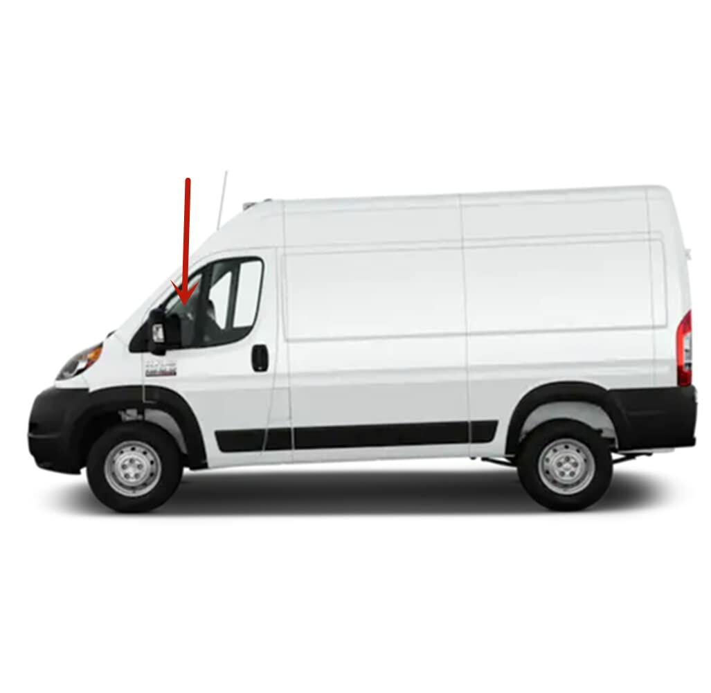 Driver Left Side Front Vent Window Vent Glass Compatible with Ram Promaster 1500 2500 3500 Cargo Van 2014-2026 Models (Not For Promaster City Van)
