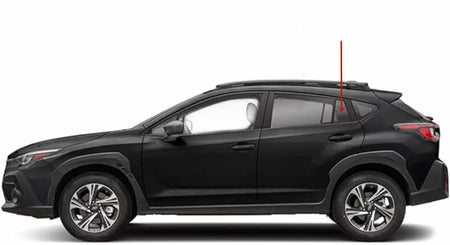 Factory Privacy Tinted Glass Only Driver Left Side Rear Vent Glass Vent Window Glass Compatible with Subaru Crosstrek 2024-2026 Models