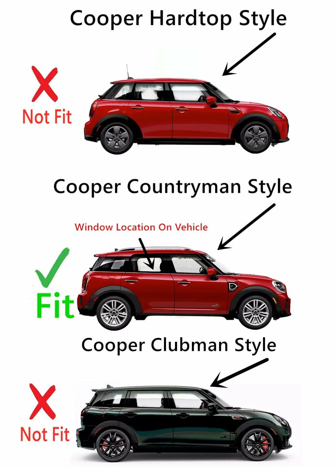 Passenger Right Side Rear Door Window Door Glass Compatible with Mini Countryman 2017-2024 Models