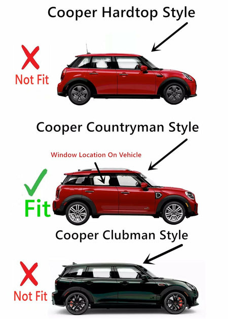 Passenger Right Side Rear Door Window Door Glass Compatible with Mini Countryman 2017-2024 Models