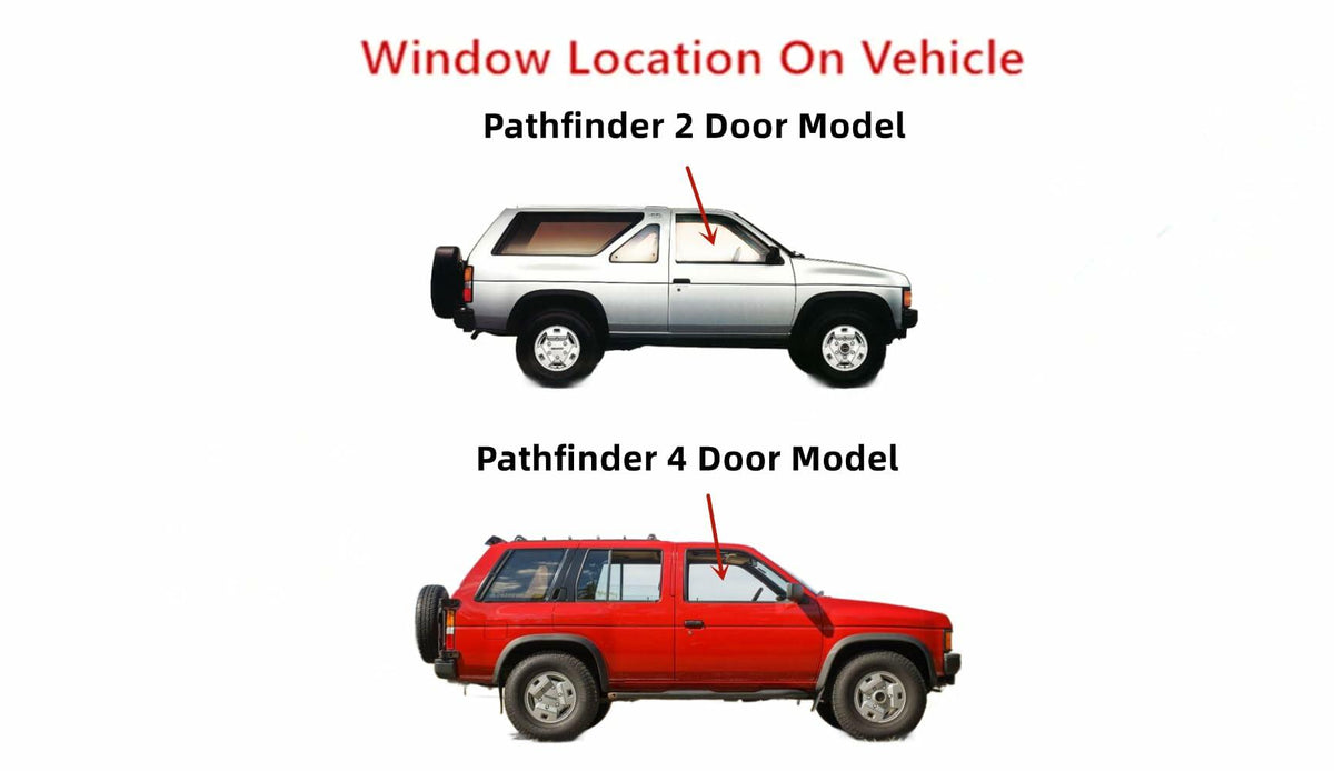 Passenger Right Side Front Door Window Door Glass Compatible with Nissan Pathfinder 1987-1995 Models/Nissan 850 Pickup 1986-1997 Models