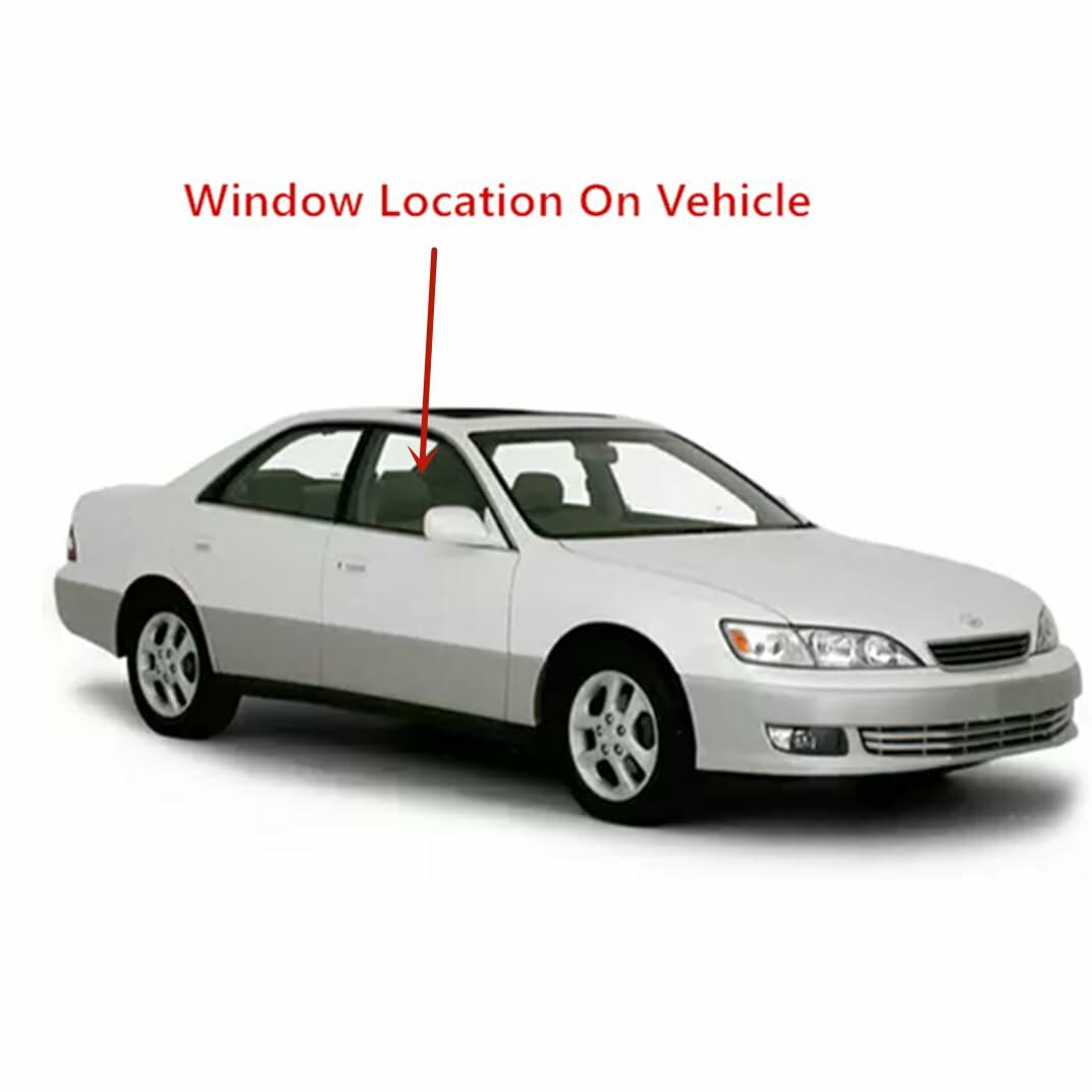 Passenger Right Side Front Door Window Door Glass Compatible with Lexus ES300 1997-2001 Models