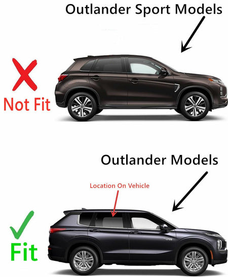 Passenger Right Side Rear Door Window Door Glass Compatible with Mitsubishi Outlander 2014-2021 / PHEV 2018-2022Models