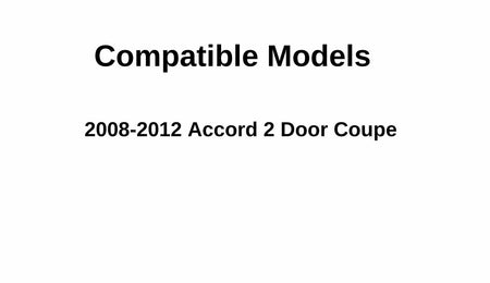Driver Left Side Rear Quarter Window Quarter Glass Compatible with Honda Accord 2 Door Coupe 2008-2012 Models