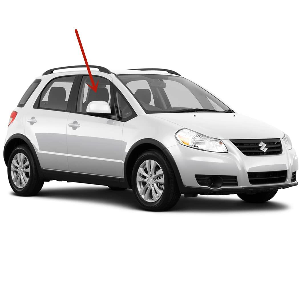 Passenger Right Side Front Door Window Door Glass Compatible with Suzuki SX4 4 Door Hatchback/Sedan 2007-2013 Models