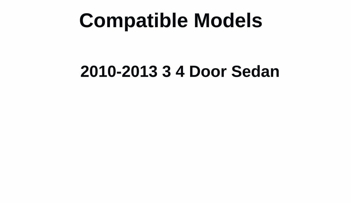 Passenger Right Side Rear Door Window Door Glass Compatible with Mazda 3 4 Door Sedan 2010-2013 Models