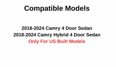 Passenger Right Side Rear Door Window Door Glass Compatible with Toyota Camry 2018-2024 US Built Models