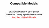 Passenger Right Side Rear Door Window Door Glass Compatible with Toyota Camry 2018-2024 US Built Models