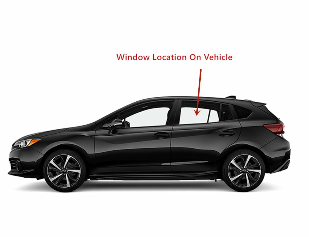 Driver Left Side Rear Door Window Door Glass Compatible with Subaru Impreza 4 Door Hatchback 2017-2023 Models