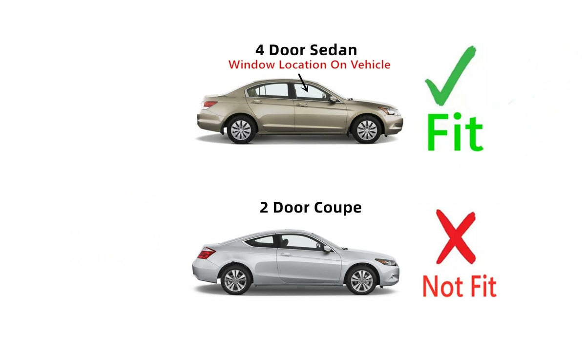 Passenger Right Side Front Door Window Door Glass Compatible with Honda Accord 4 Door Sedan 2008-2012 Models