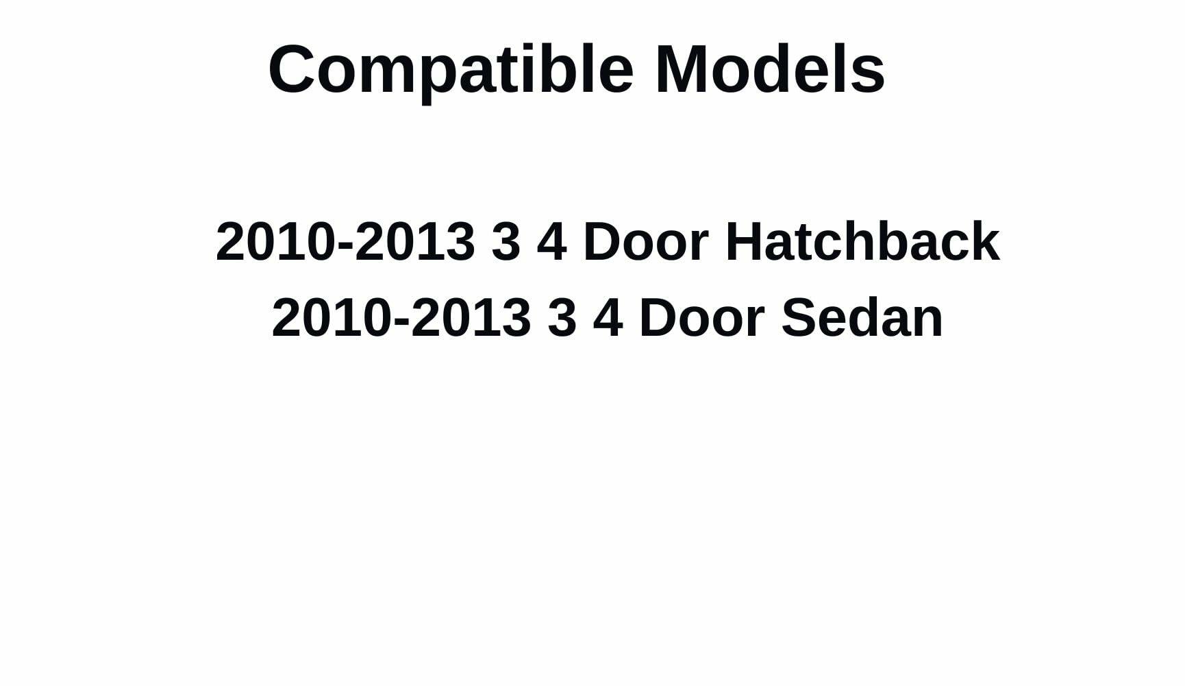 Driver Left Side Front Door Window Door Glass Compatible with Mazda 3 2010-2013 Models