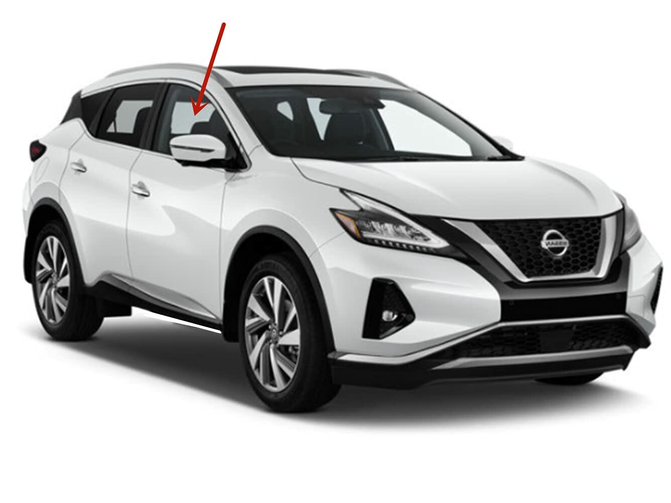 Tempered Passenger Right Side Front Door Window Door Glass Compatible with Nissan Murano 2015-2024 Models
