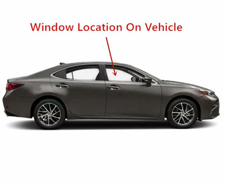 Tempered Passenger Right Side Front Door Window Door Glass Compatible with Lexus ES350 / ES300h 2013-2018 Models