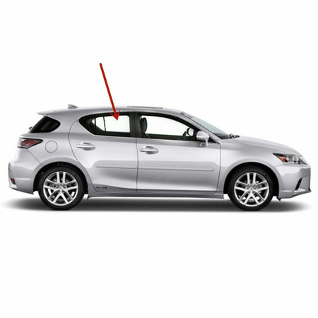 Tempered Glass Only Passenger Right Side Rear Door Window Door Glass Compatible with Lexus CT200 CT200h 2011-2018 Models