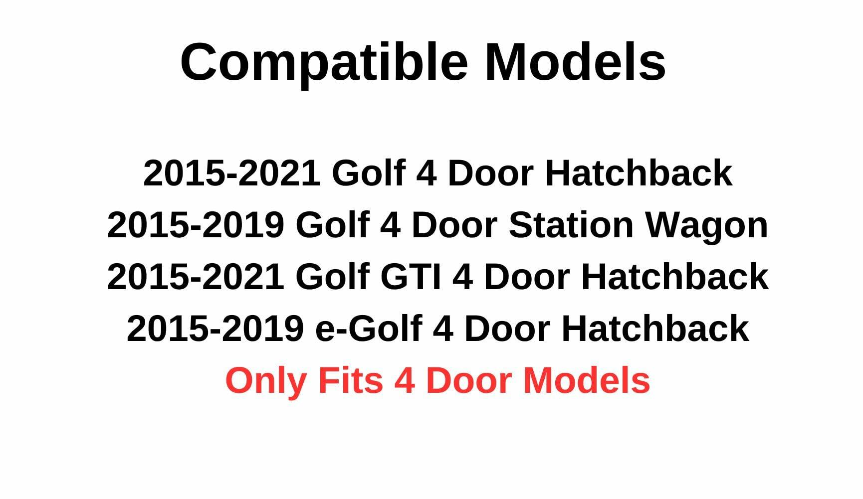 Passenger Right Side Front Door Window Door Glass Compatible with Volkswagen Golf / Golf GTI / e-Golf 4 Door Hatchback/Wagon 2015-2021 Models