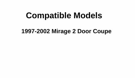 Driver Left Side Door Window Door Glass Compatible with Mitsubishi Mirage 2 Door Coupe 1997-2002 Models