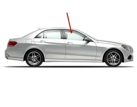 Tempered Passenger Right Side Front Door Window Door Glass Compatible with Mercedes Benz E250/E350/E400/E550/E63AMG 4 Door Sedan/Wagon 2010-2016 Models