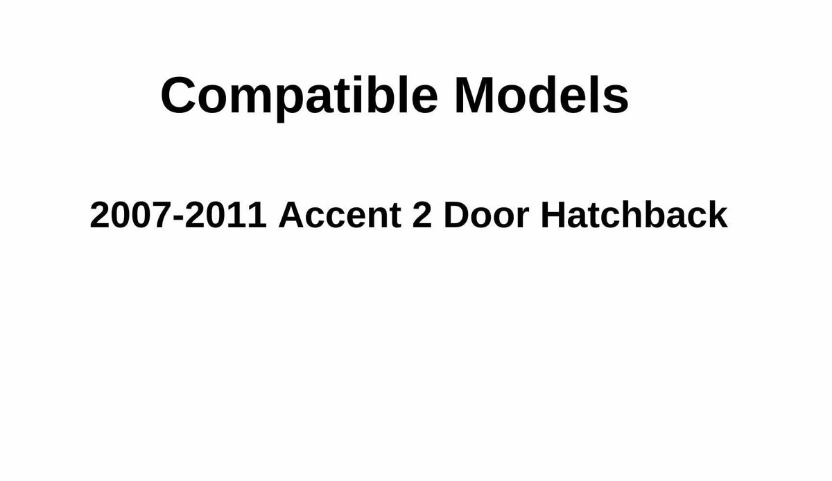 Passenger Right Side Door Window Door Glass Compatible with Hyundai Accent 2 Door Hatchback 2007-2011 Models