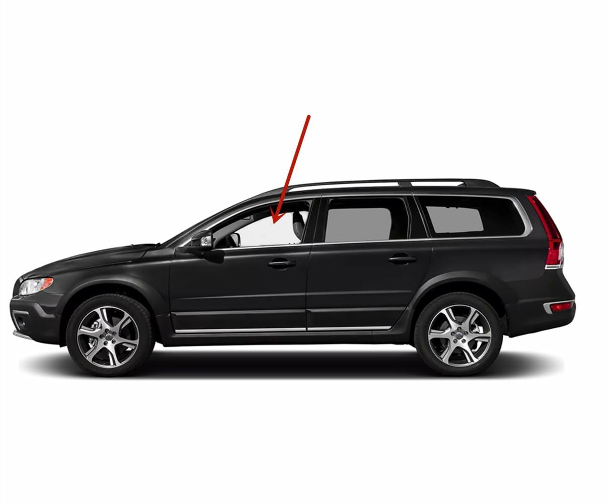 Driver Left Side Front Door Window Door Glass Compatible with Volvo S80 2007-2016 / XC70 2008-2016 / V70 2008-2011 Models