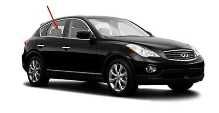 Passenger Right Side Rear Door Window Door Glass Compatible with Infiniti EX35 / EX37 / QX50 2008-2015 Models