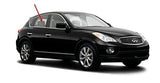 Passenger Right Side Rear Door Window Door Glass Compatible with Infiniti EX35 / EX37 / QX50 2008-2015 Models