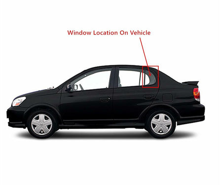 Driver Left Side Rear Vent Window Vent Glass Compatible with Toyota Echo 4 Door Sedan 2000-2005 Models