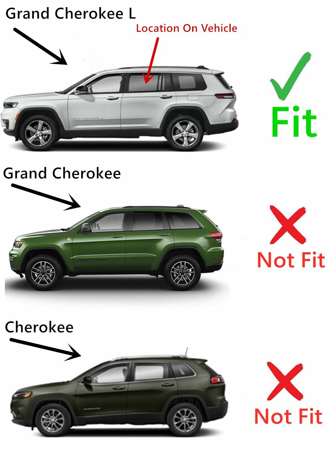 4MM Laminated Privacy Driver Left Side Rear Door Window Door Glass Compatible with Jeep Grand Cherokee L 2021-2026 Models