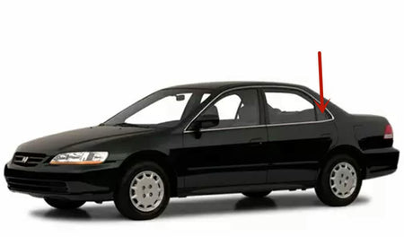 Driver Left Side Rear Vent Window Vent Glass Compatible with Honda Accord 4 Door Sedan 1998-2002 Models