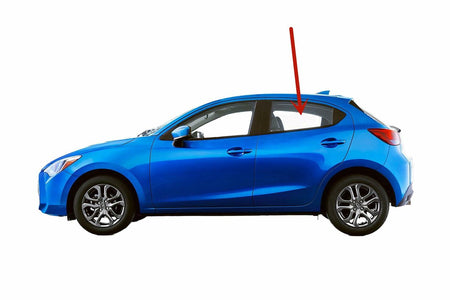 Tempered Driver Left Side Rear Door Window Door Glass Compatible with Toyota Yaris 4-Door Hatchback 2020-2021 Models