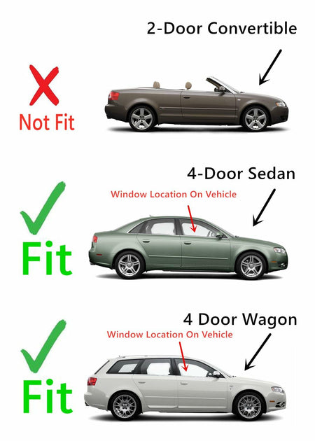 Passenger Right Front Door Window Door Glass Compatible with Audi A4 2002-2008 / S4 2004-2008 / RS4 2006-2008 4 Door Models