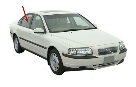 Passenger Right Side Rear Door Window Door Glass Compatible with Volvo S80 Sedan 1999-2006 Models