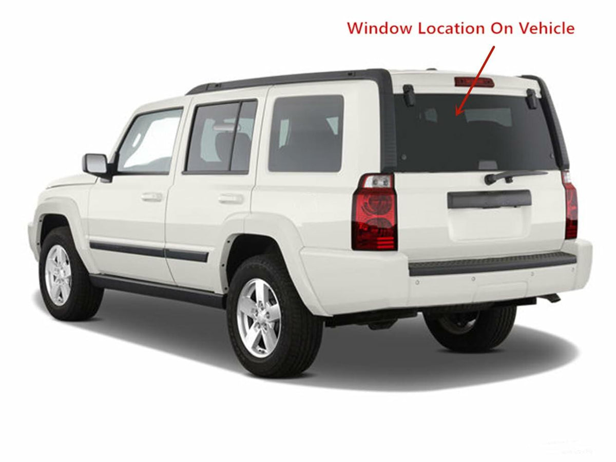 Heated W/ Hardware Back Tailgate Window Back Glass Compatible with Jeep Commander 2006-2011 Models