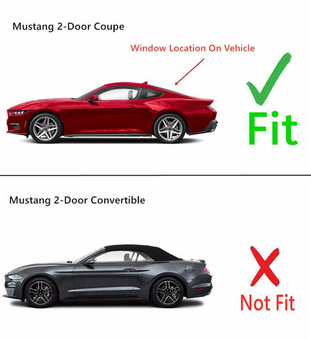 Heated Rear Back Window Back Glass Compatible with Ford Mustang 2-Door Coupe 2024-2026 Models