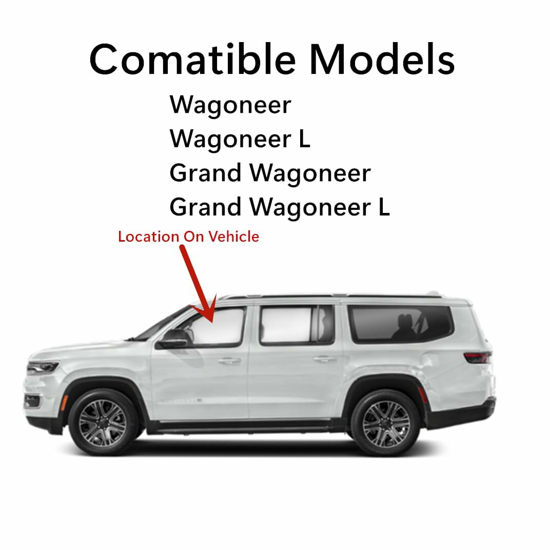 Laminated Driver Left Side Front Door Window Door Glass Compatible with Jeep Wagoneer / Wagoneer L / Grand Wagoneer / Grand Wagoneer L 2022-2026 Models