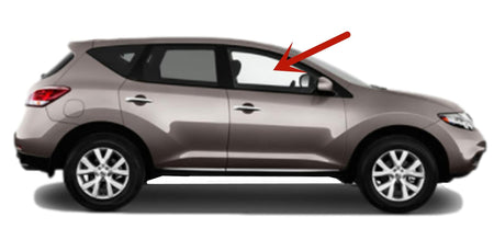 Passenger Right Side Front Door Window Door Glass Compatible with Nissan Murano 2009-2014 4-Door Models