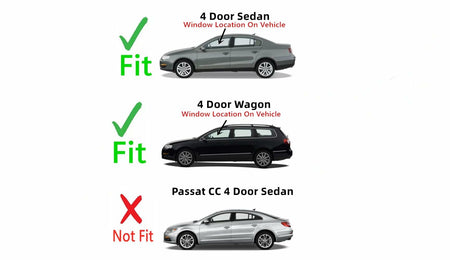 Driver Left Side Front Door Window Door Glass Compatible with Volkswagen Passat 4 Door Sedan 2006-2011 Models