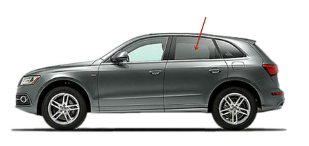 Driver Left Side Rear Door Window Door Glass Compatible with Audi Q5 / SQ5 2009-2017 Models