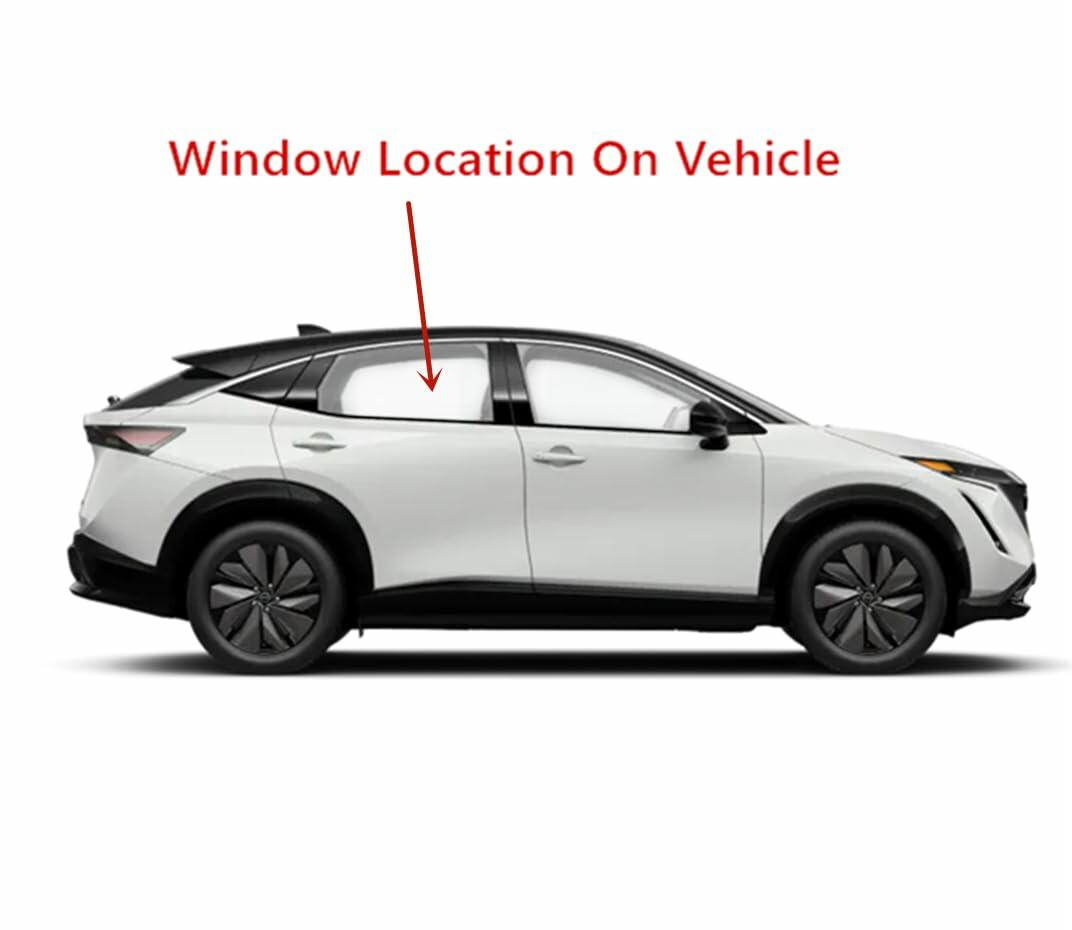 Laminated Passenger Right Side Rear Door Window Door Glass Compatible with Nissan Ariya 2023-2025 Models