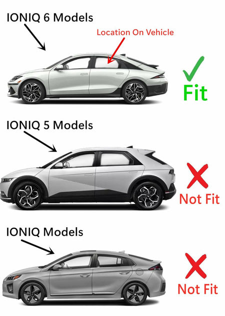 Laminated Driver Left Side Rear Door Window Door Glass Compatible with Hyundai IONIQ 6 2023-2025 Models (Not for IONIQ or IONIQ 5)
