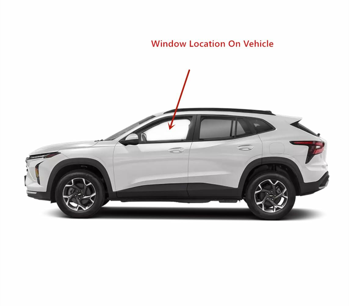 Tempered Driver Left Side Front Door Window Door Glass Compatible with Chevrolet Trax 2024-2026 Models