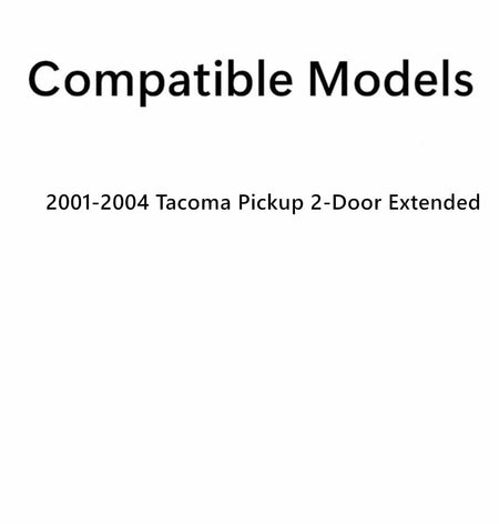 Driver Left Side Rear Quarter Window Quarter Glass Compatible with Toyota Tacoma Pickup 2 Door Extended Cab 2001-2004 Models