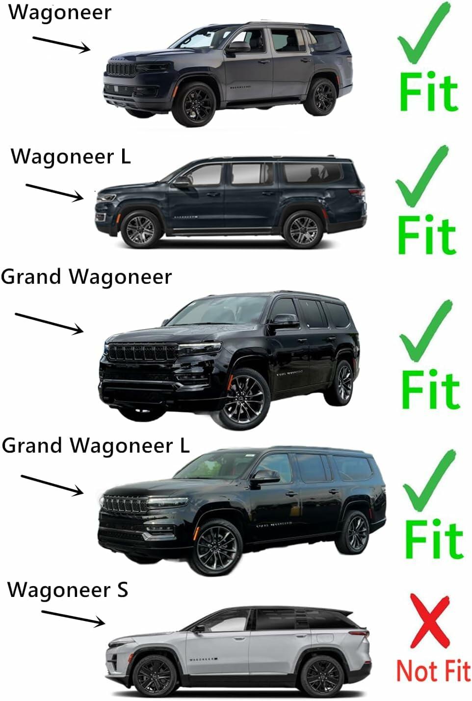 Laminated Chrome Trim Heated Rear Back Tailgate Liftgate Window Glass Compatible with Jeep Wagoneer / Wagoneer L / Grand Wagoneer / Grand Wagoneer L 2022-2025 Models W/ Feature