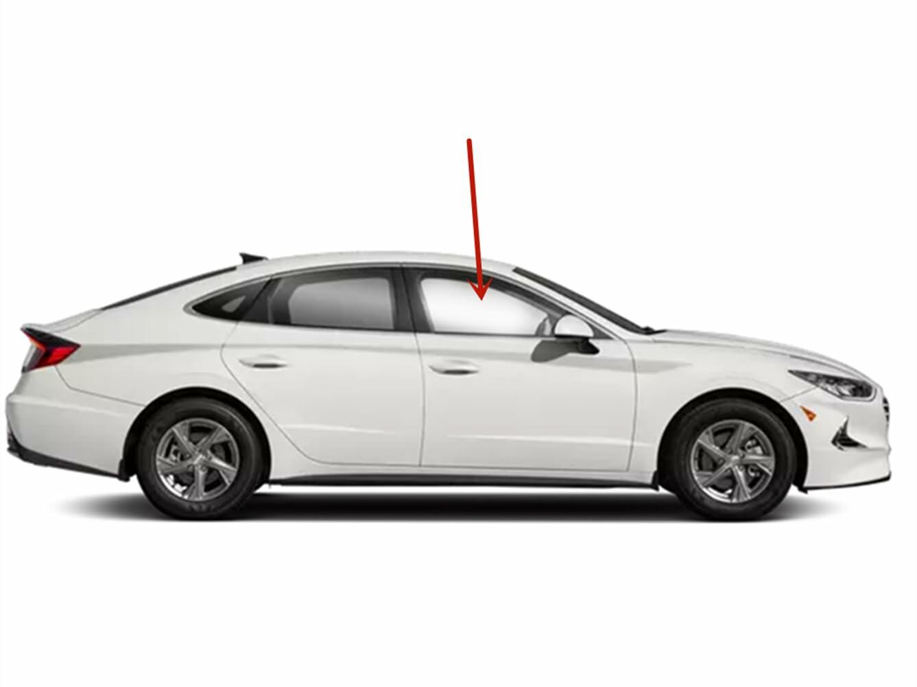Tempered Pasesnger Right Side Front Door Window Door Glass Compatible with Hyundai Sonata 2020-2026 Models