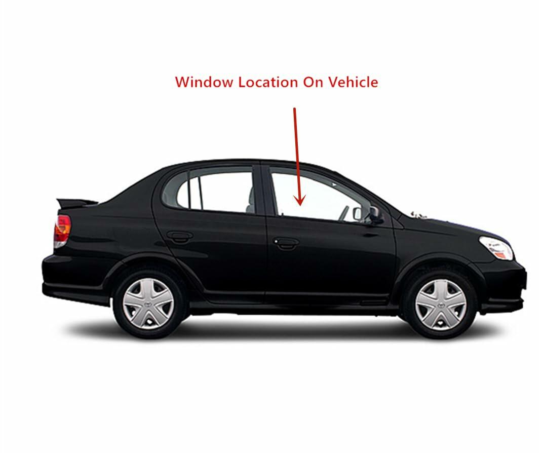Passenger Right Side Front Door Window Door Glass Compatible with Toyota Echo 4 Door Sedan 2000-2005 Models/Toyota Yaris 4 Door Hatchback 2004-2005 Models