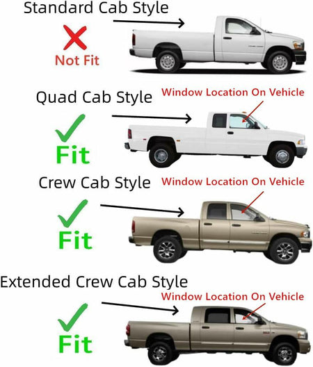 Tempered Privacy Passenger Right Side Front Door Window Glass Compatible with Dodge Ram 1500 2009-2018 &1500 Classic 2019-2024 & 2500 3500 2010-2025 & 3500Cab/Chs 4500 5500 2011-2025 4-Door Models